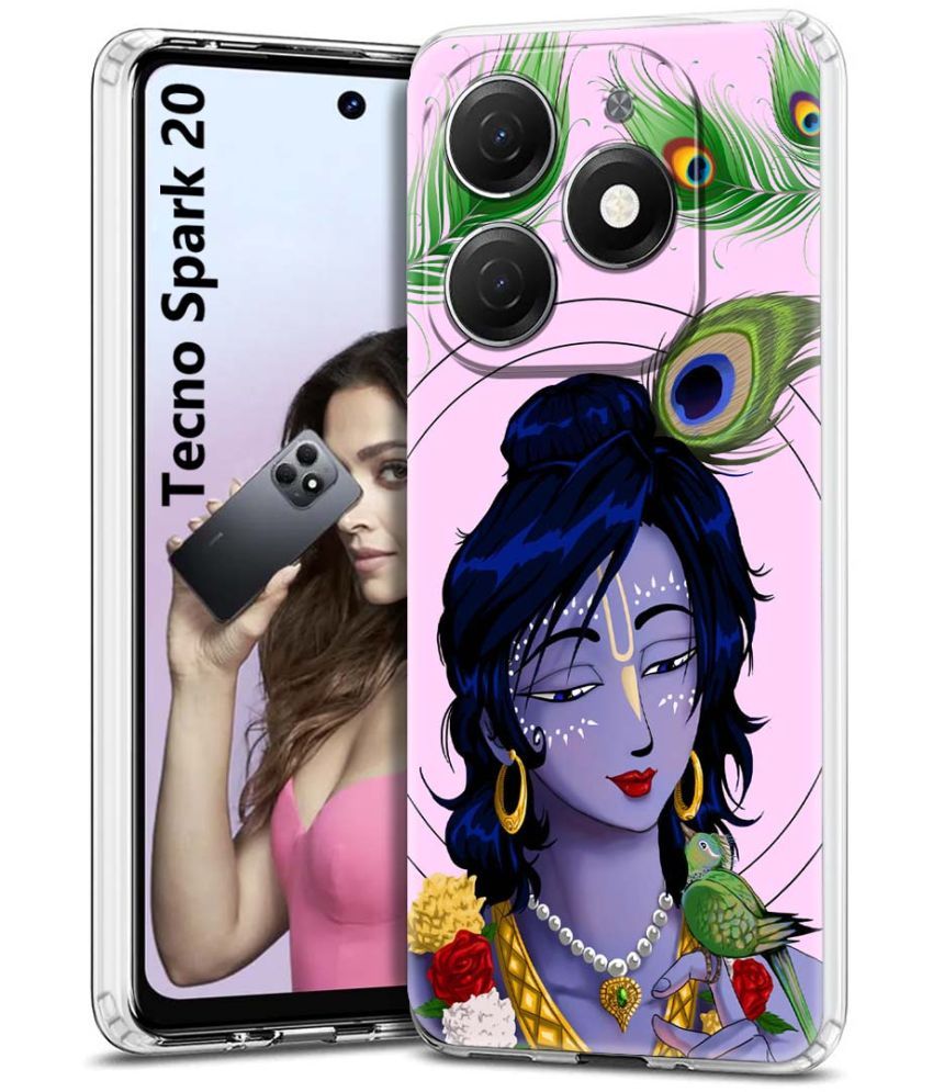     			Fashionury Multicolor Printed Back Cover Silicon Compatible For Tecno Spark 20 ( Pack of 1 )