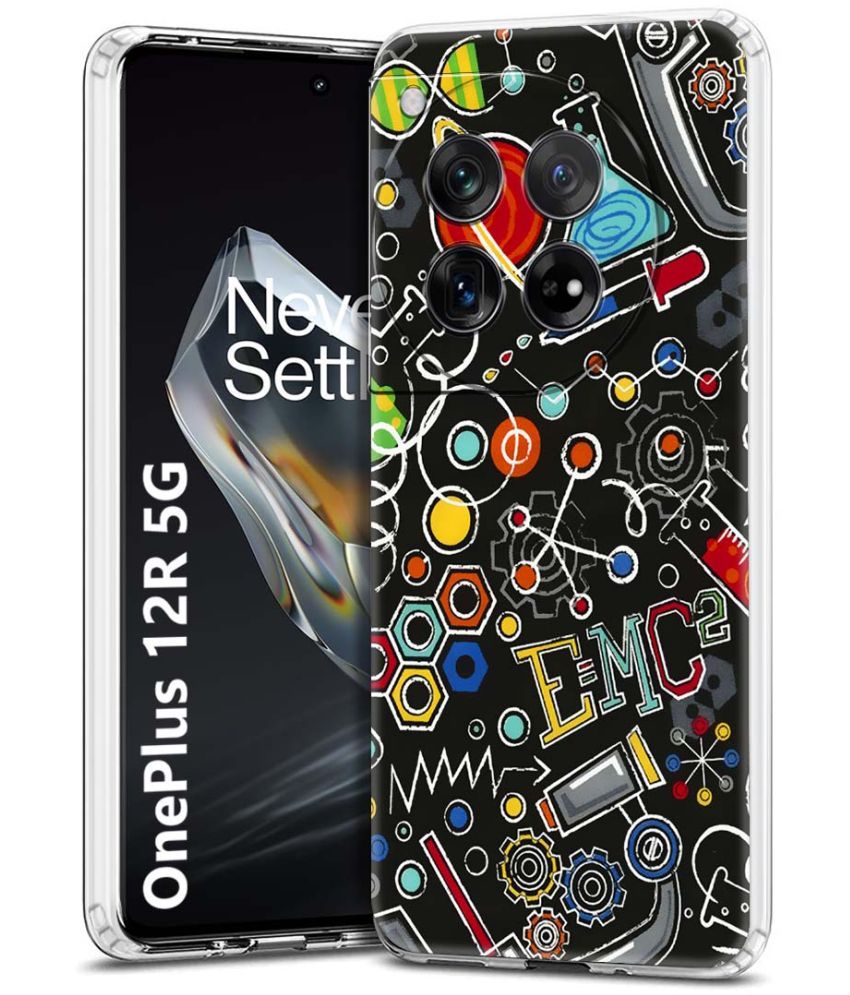     			Fashionury Multicolor Printed Back Cover Silicon Compatible For OnePlus 12R 5G ( Pack of 1 )