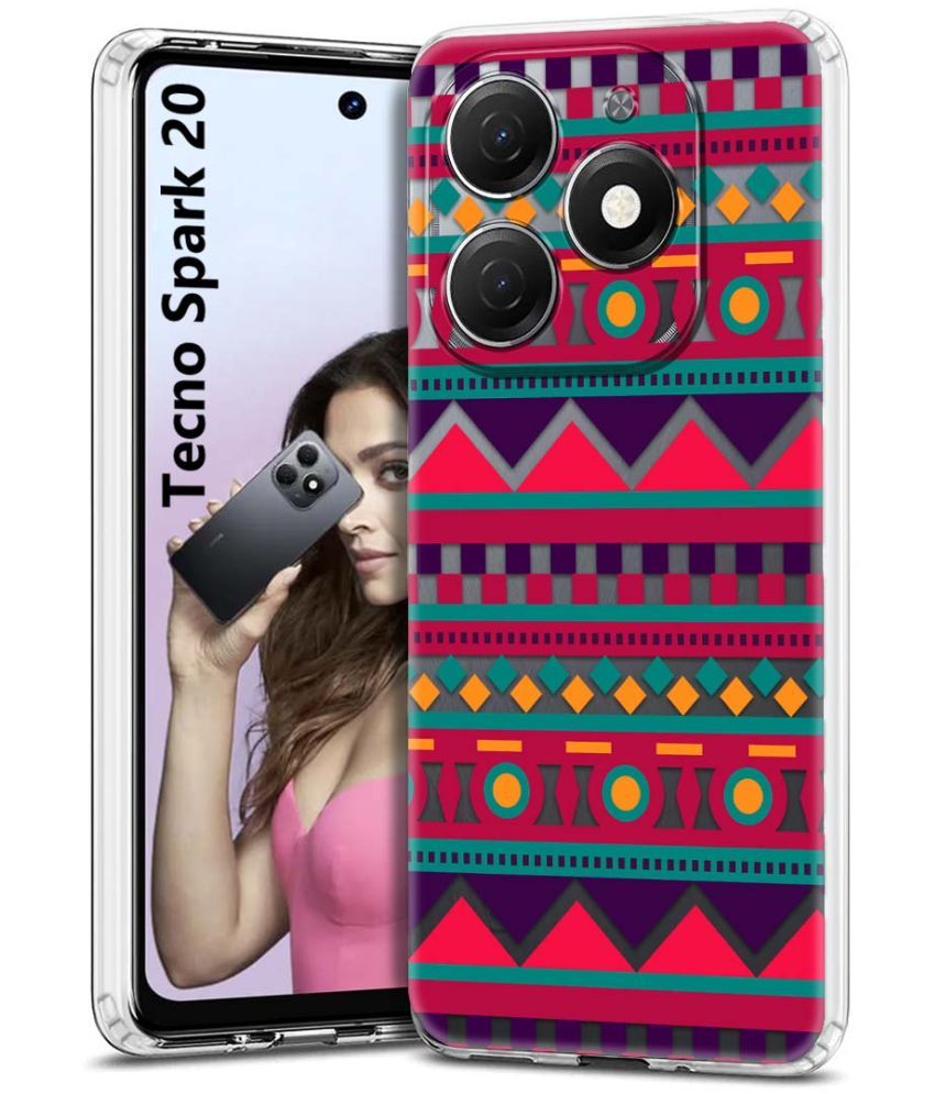     			Fashionury Multicolor Printed Back Cover Silicon Compatible For Tecno Spark 20 ( Pack of 1 )