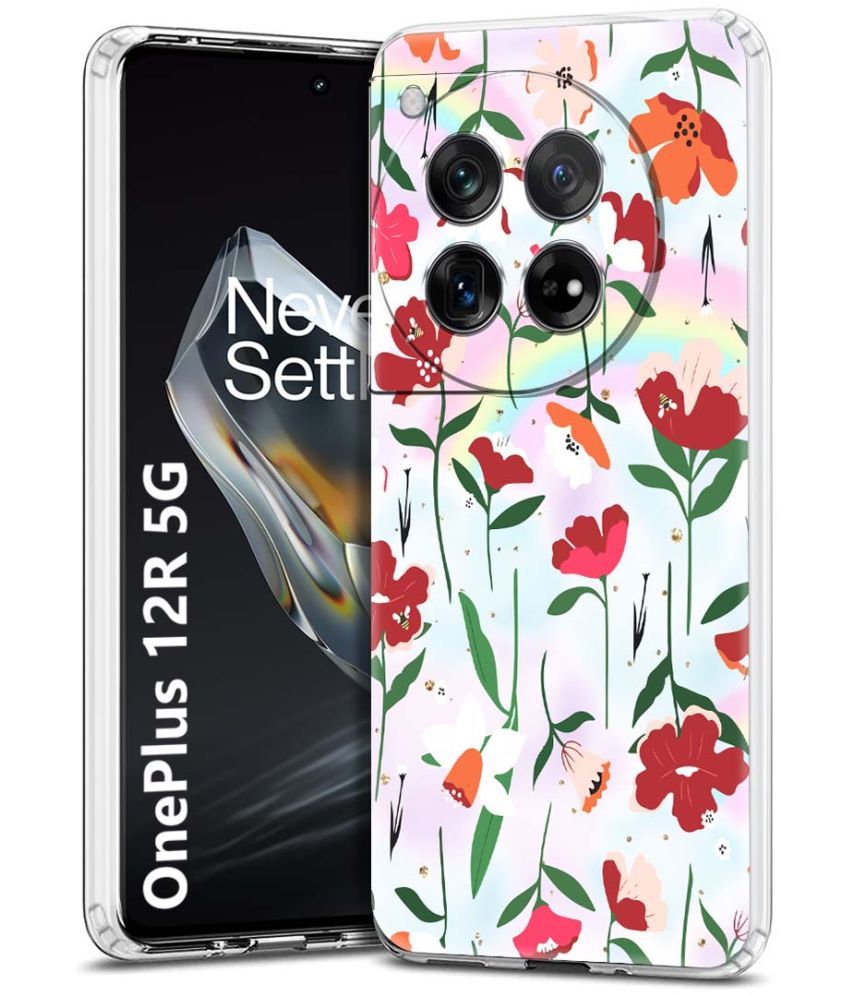     			Fashionury Multicolor Printed Back Cover Silicon Compatible For OnePlus 12R 5G ( Pack of 1 )