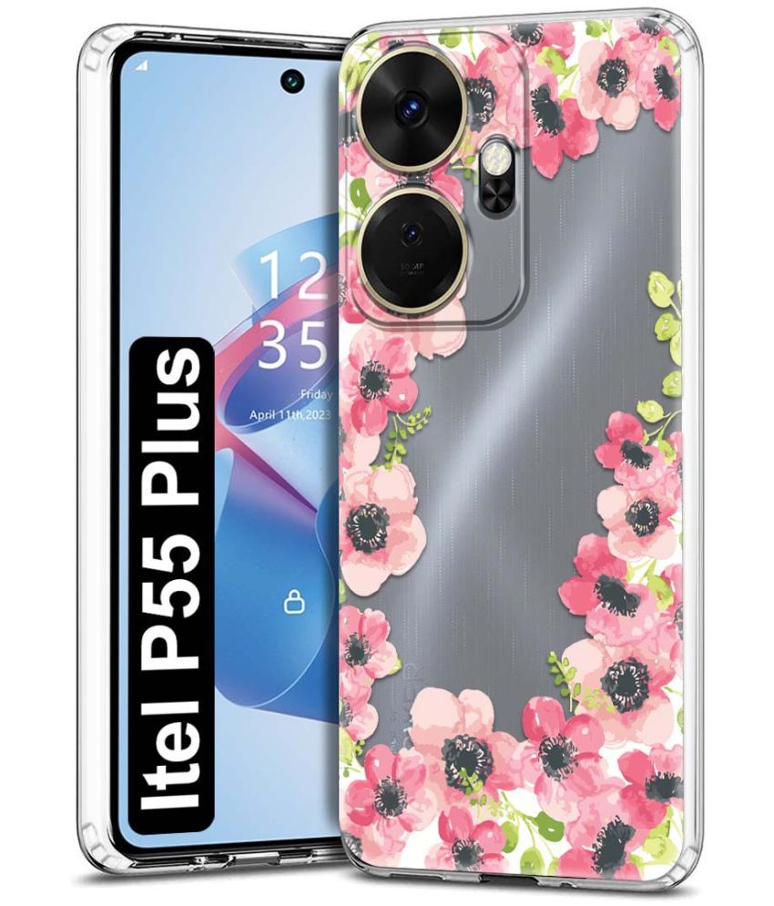     			Fashionury Multicolor Printed Back Cover Silicon Compatible For Itel P55 Plus ( Pack of 1 )