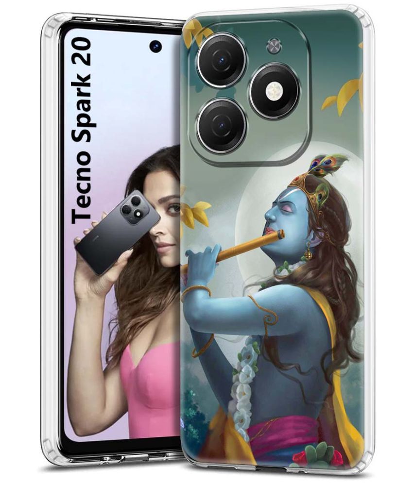     			Fashionury Multicolor Printed Back Cover Silicon Compatible For Tecno Spark 20 ( Pack of 1 )