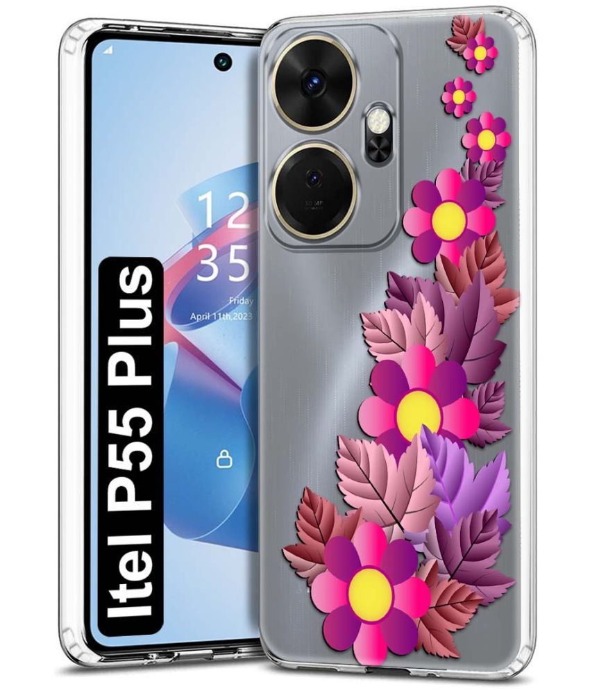     			Fashionury Multicolor Printed Back Cover Silicon Compatible For Itel P55 Plus ( Pack of 1 )