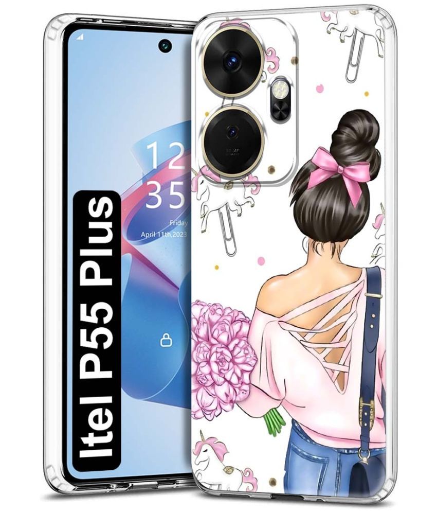     			Fashionury Multicolor Printed Back Cover Silicon Compatible For Itel P55 Plus ( Pack of 1 )