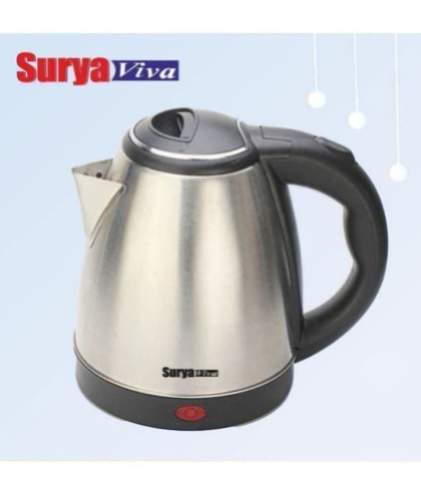     			SURYAVIVA Silver 1.5 litres Stainless Steel Water and Tea & Soups
