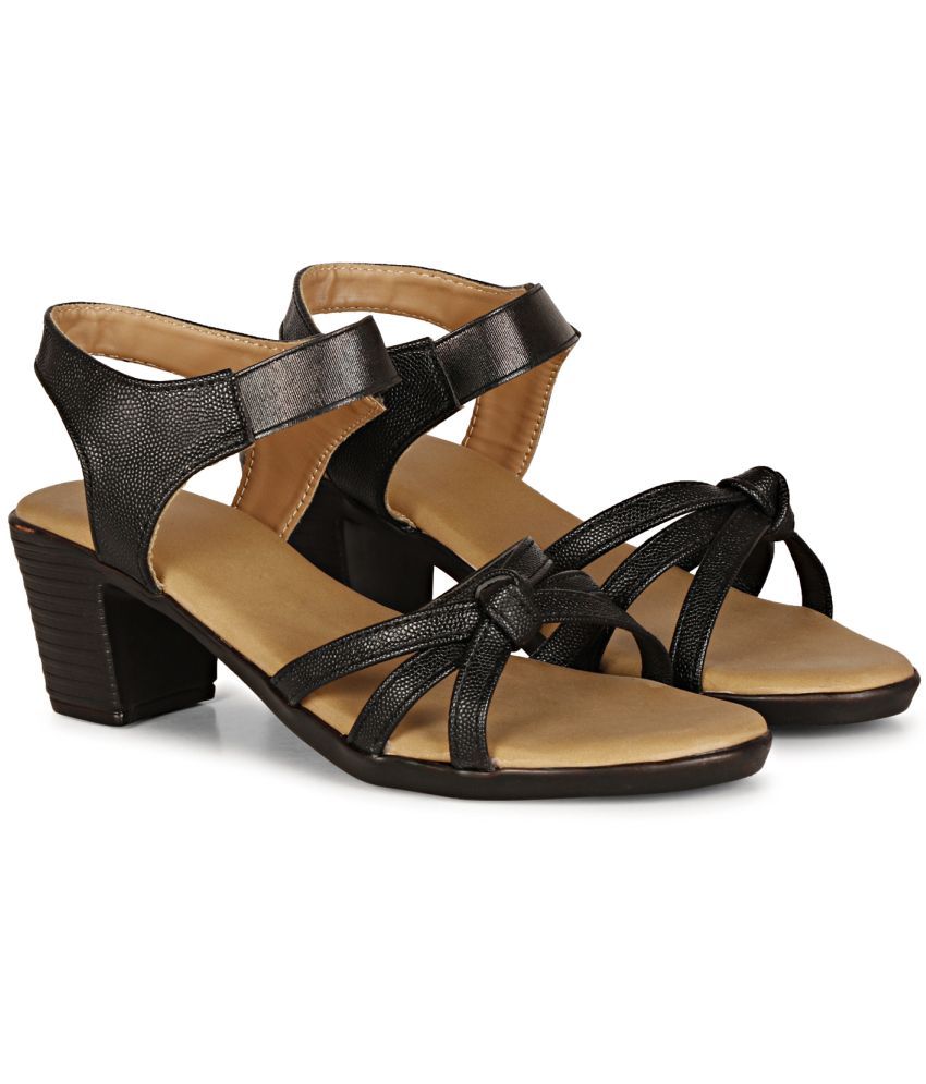     			Saheb Black Women's Sandal Heels