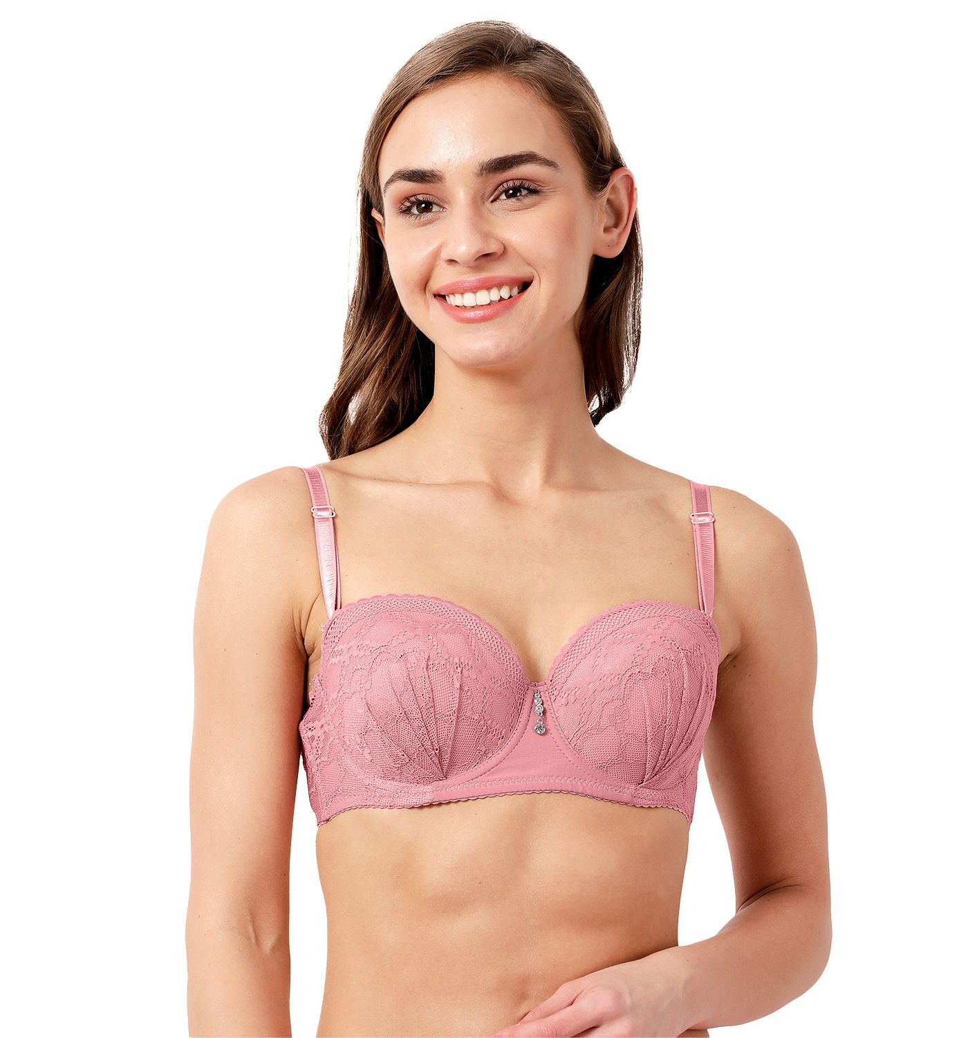     			Susie Pink Polyester Lightly Padded Women's Balconette Bra ( Pack of 1 )