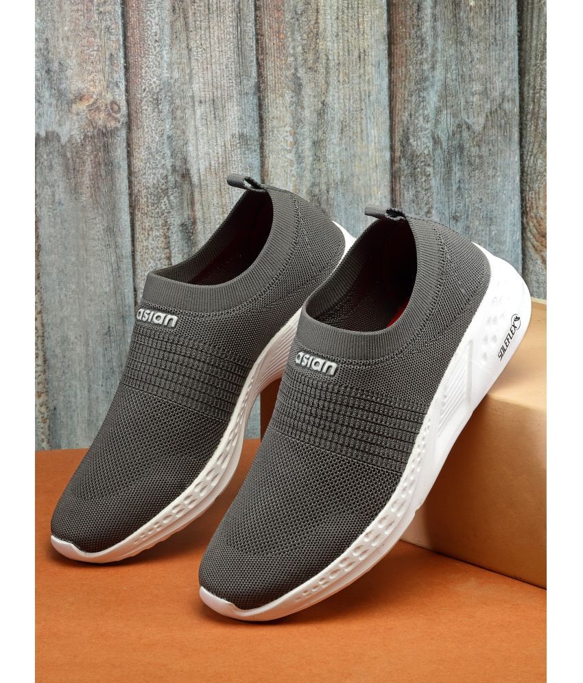     			ASIAN STORM-01 Dark Grey Men's Slip-on Shoes