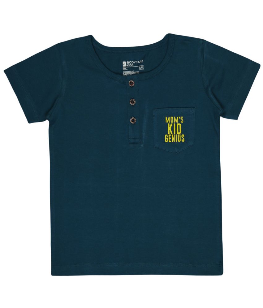     			Bodycare Blue Cotton Boy's T-Shirt ( Pack of 1 )