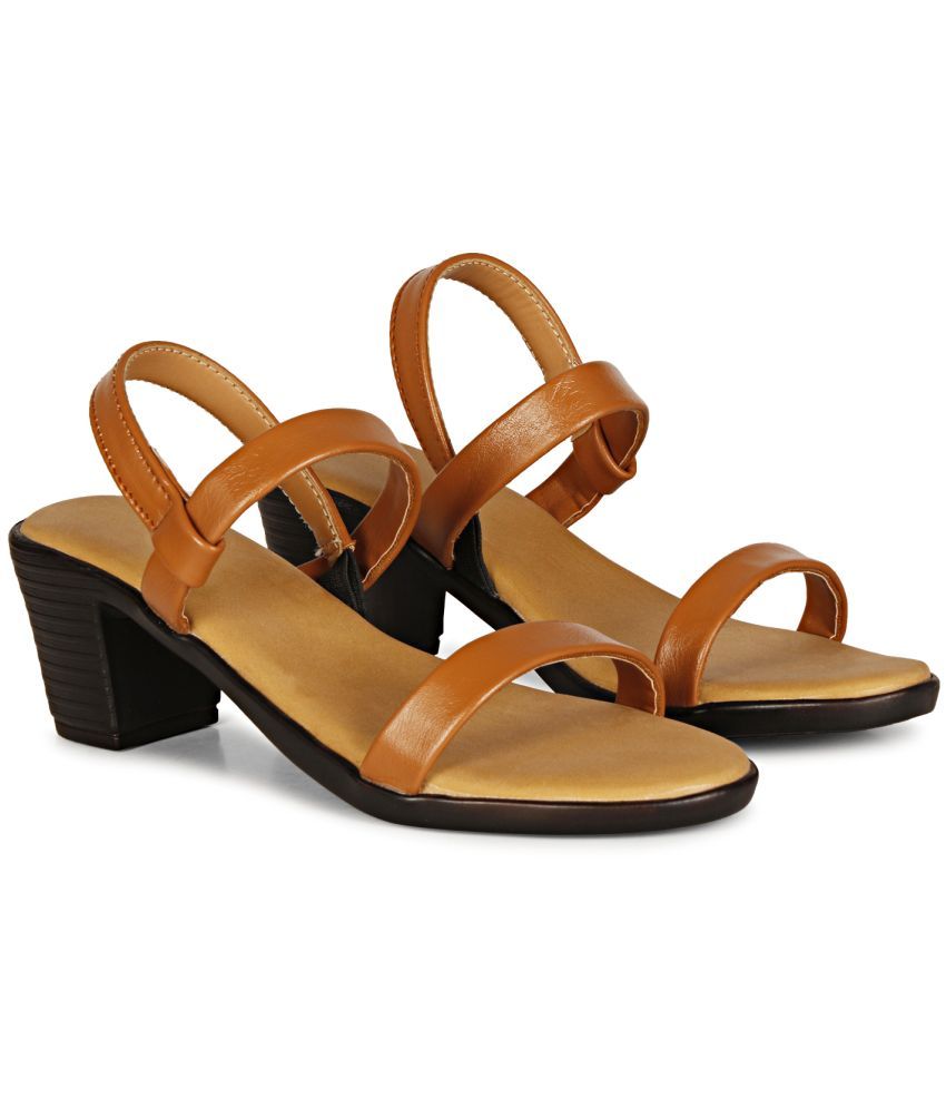     			Ishransh Brown Women's Sandal Heels