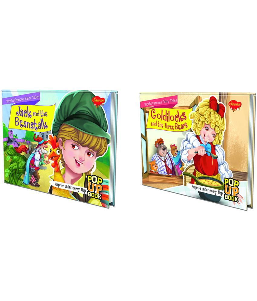     			Set of 2 POP UP books World Famous Fairy Tales | Goldilocks & the Three Bears and Jack and the Beanstalk| Fun filled  Duo of  Goldilocks & the Three Bears and Jack and the Beanstalk story book