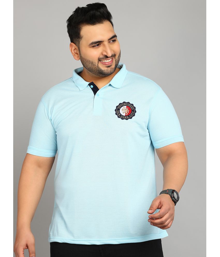     			XPLUMP Cotton Blend Regular Fit Solid Half Sleeves Men's Polo T Shirt - Sky Blue ( Pack of 1 )