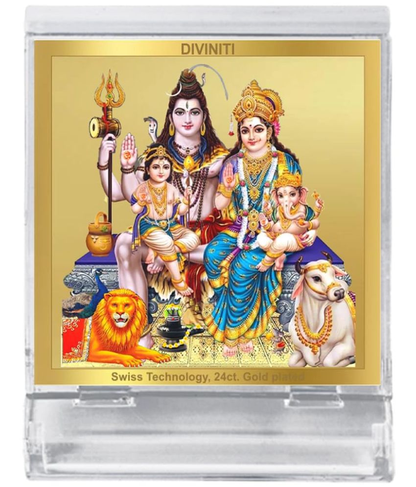     			Diviniti Shiv Family Ideal For Car Dashboard ( Pack of 1 )