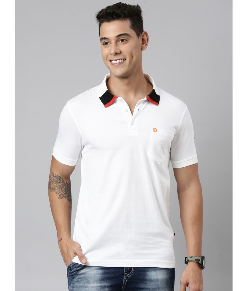     			Dixcy Scott Maximus Cotton Regular Fit Solid Half Sleeves Men's Polo T Shirt - White ( Pack of 1 )