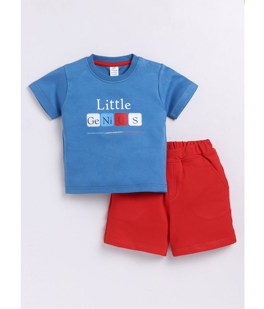     			Dollar Blue Cotton Baby Boy T-Shirt & Shorts ( Pack of 1 )