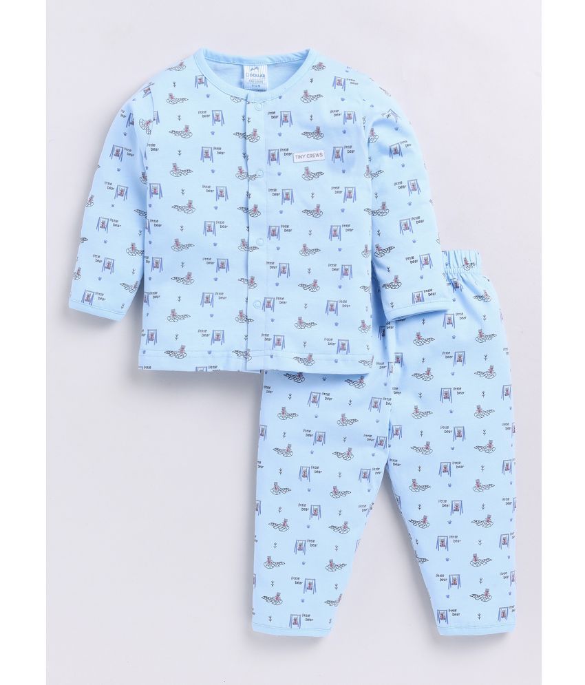     			Dollar Blue Cotton Baby Boy T-Shirt & Trouser ( Pack of 1 )