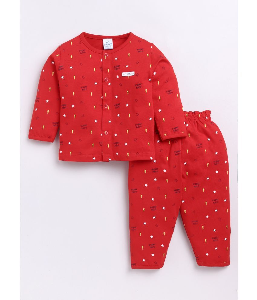     			Dollar Pack of 1 Baby Boys Cotton T-Shirt & Trouser ( Red )