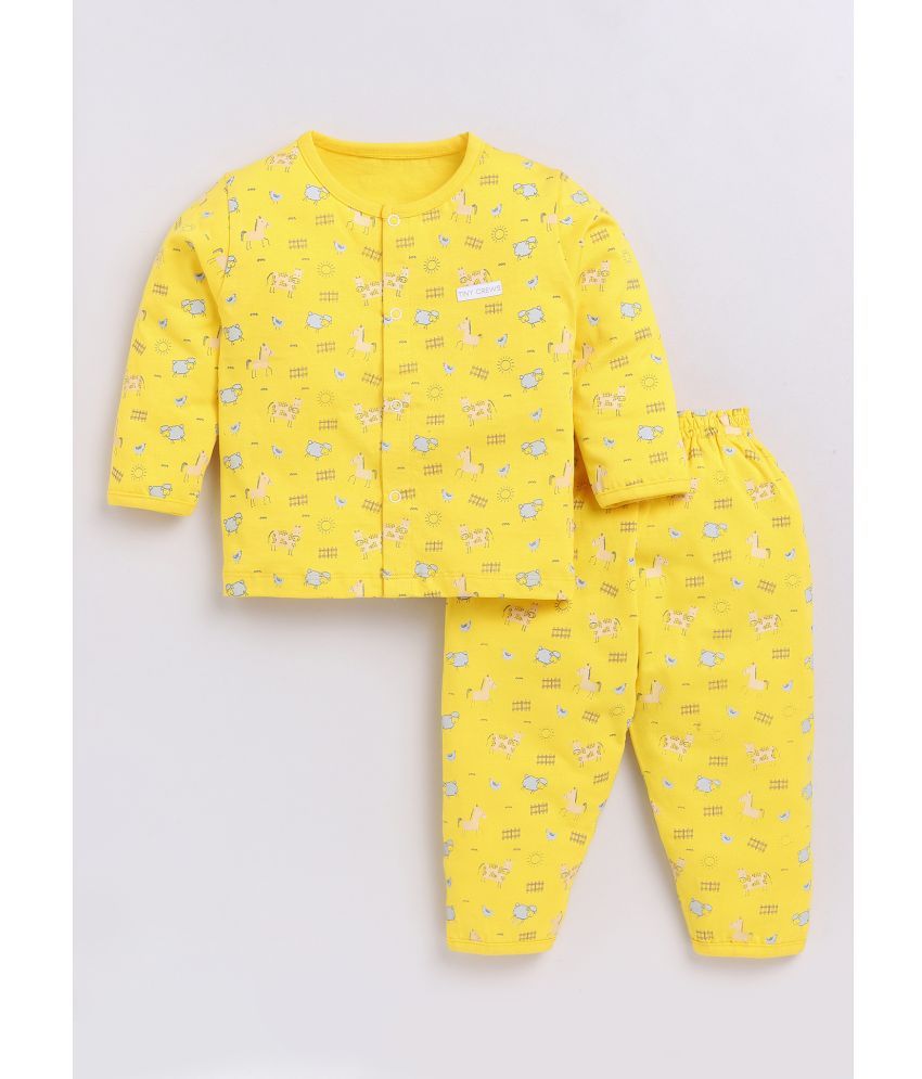     			Dollar Yellow Cotton Baby Boy T-Shirt & Trouser ( Pack of 1 )