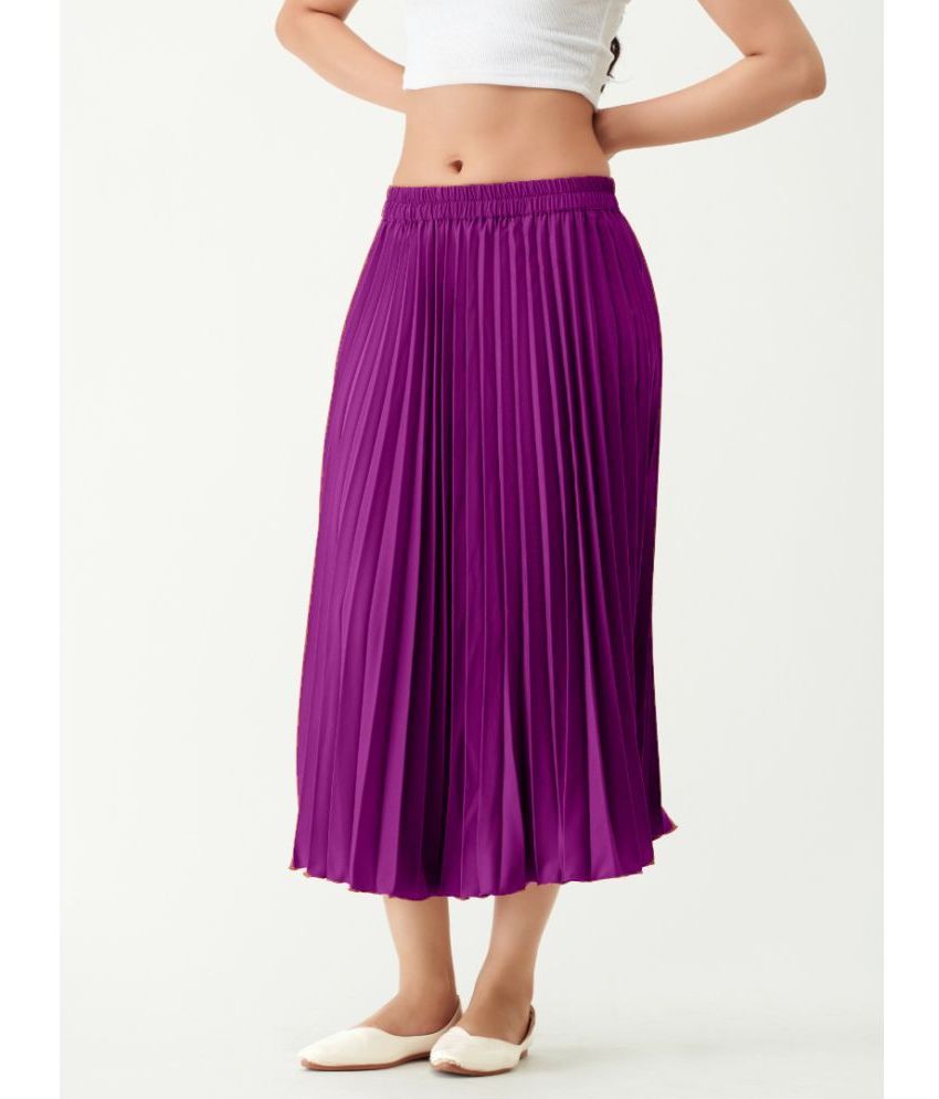     			Femvy Magenta Polyester Women's Flared Skirt ( Pack of 1 )