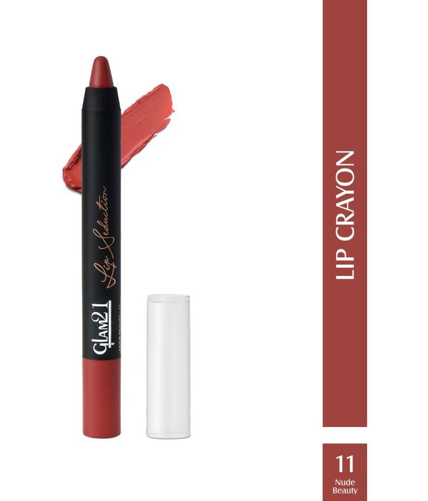     			Glam21 Lip Seduction Non Transfer Crayon Lipstick Lightweight & Longlasting Matte Nude Beauty11