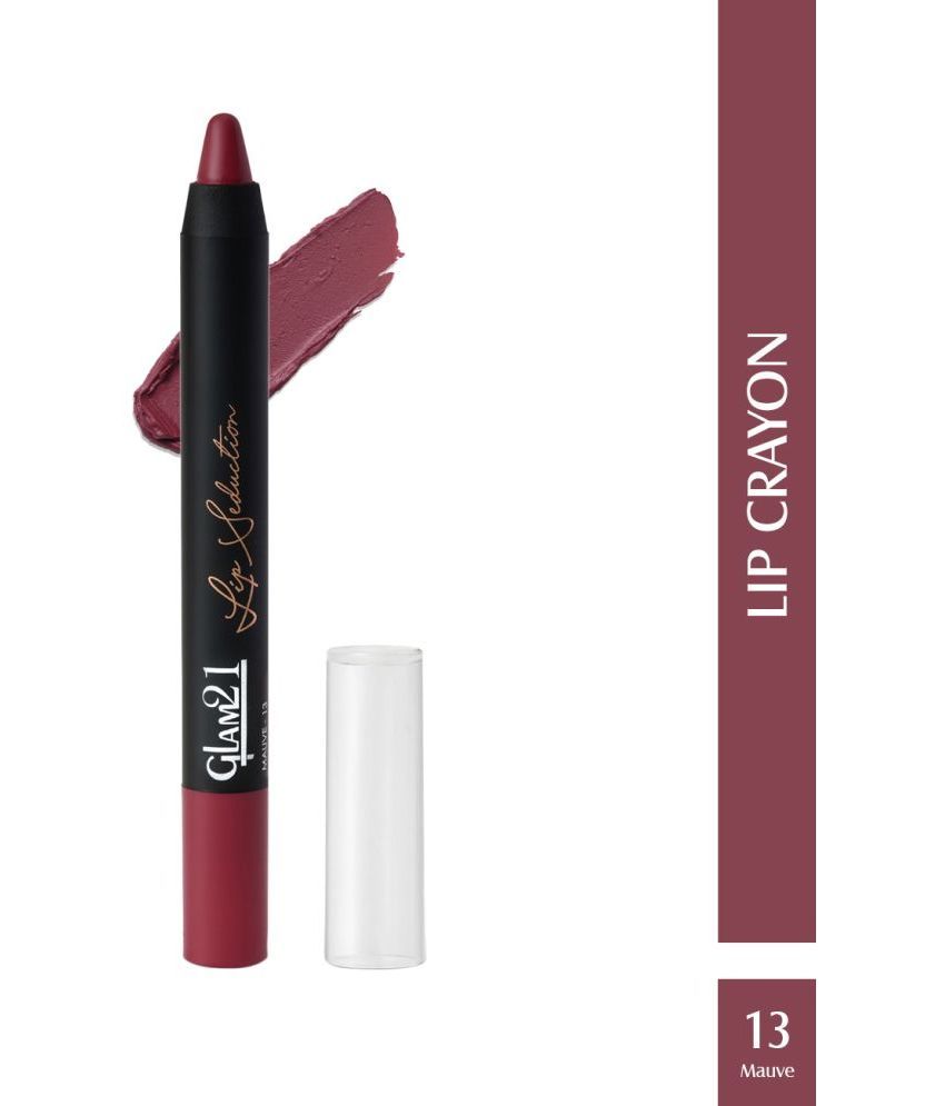     			Glam21 Lip Seduction Non- Transfer Crayon Lipstick With Creamy Matte Formula 2.8gm Mauve-13