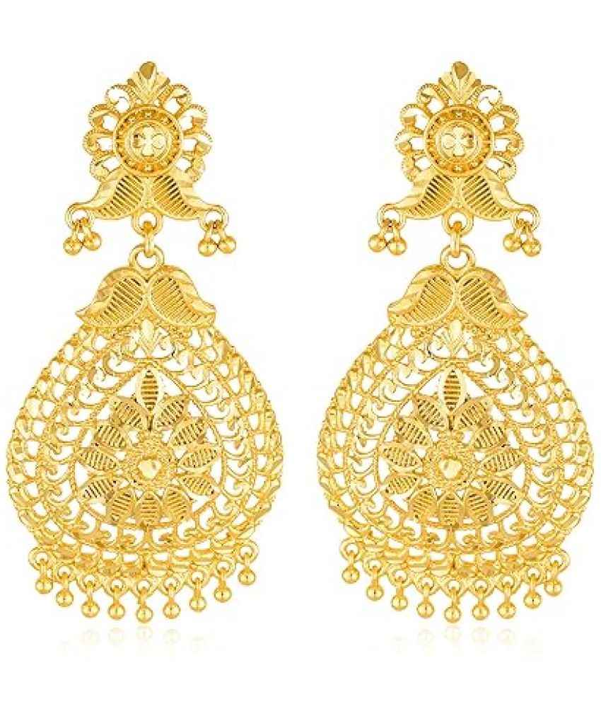     			VIVASTRI Golden Chandbalis Earrings ( Pack of 1 )