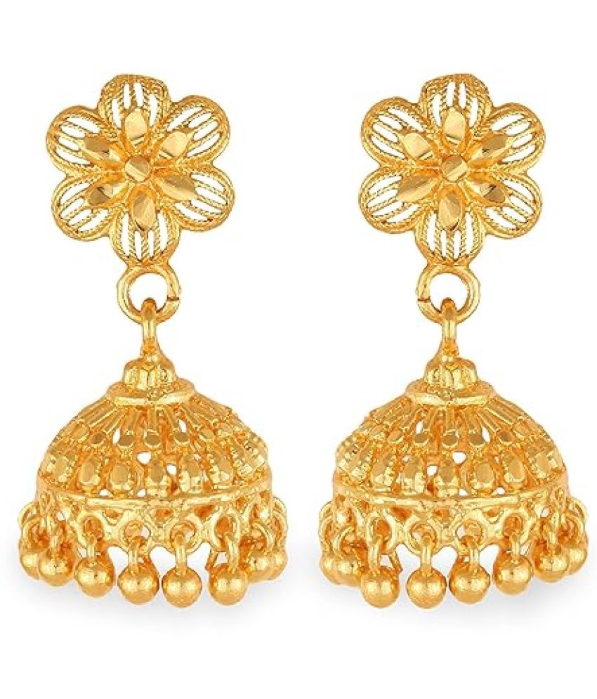     			VIVASTRI Golden Jhumki Earrings ( Pack of 1 )