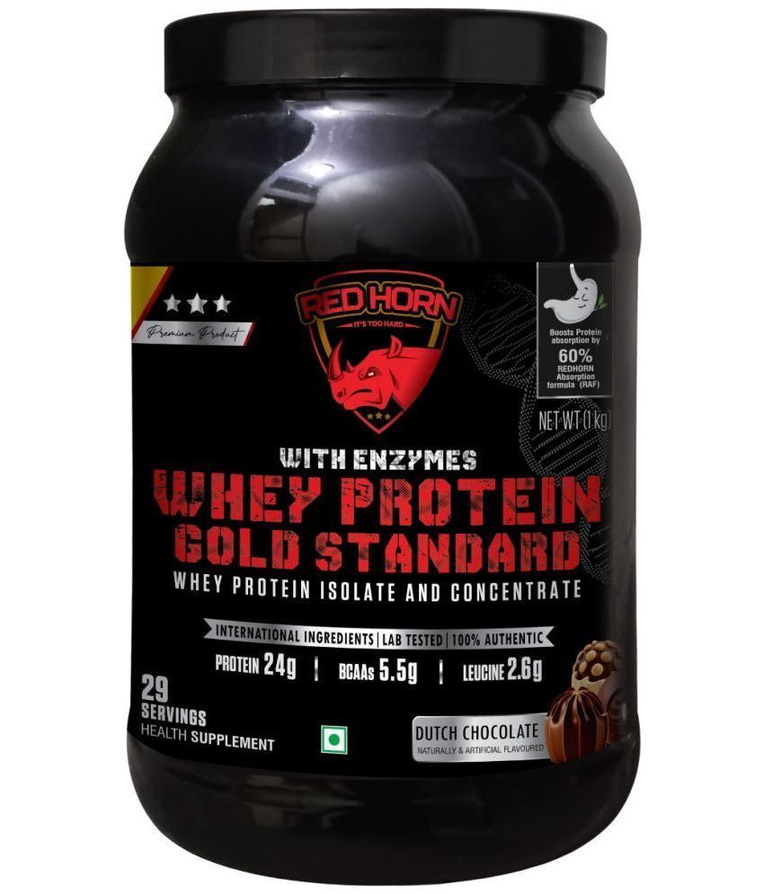     			RED HORN Gold Standard Series Whey Protein Powder ( 1 kg , Dutch Chocolate - Flavour )