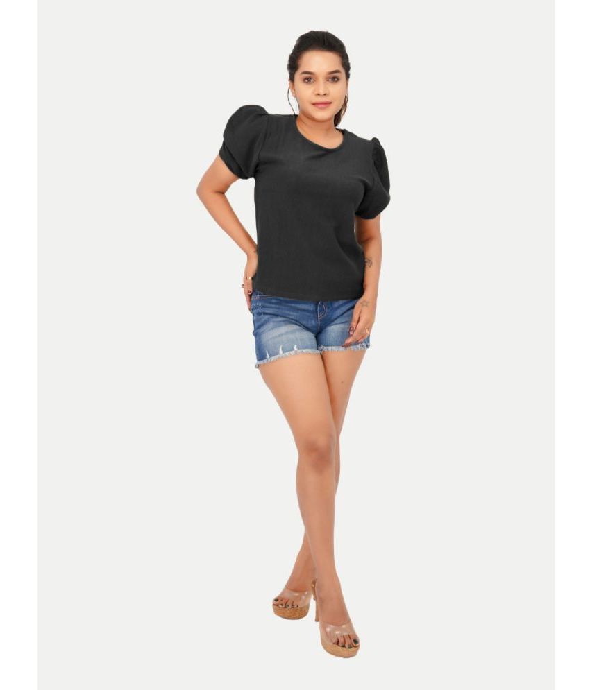    			Radprix Black Cotton Blend Regular Fit Women's T-Shirt ( Pack of 1 )