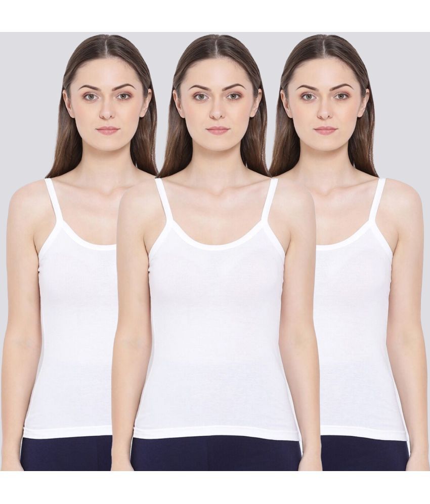     			Rupa Softline Cotton Camisoles - White Pack of 3