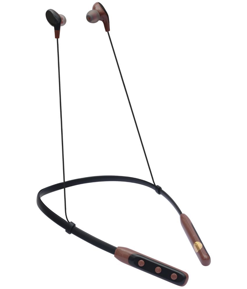     			hitage NBT-9542 Neckband In-the-ear Bluetooth Headset with Upto 30h Talktime Deep Bass - Brown