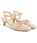 JM Looks Beige Women's Sandal Heels