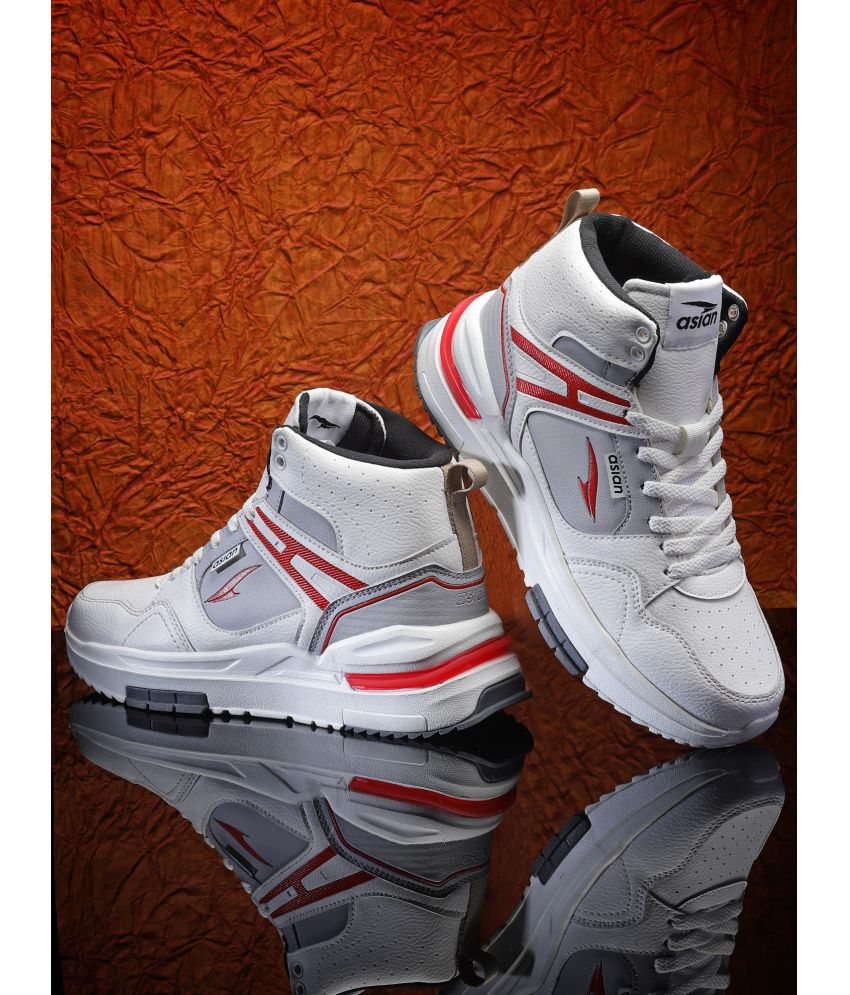    			ASIAN BASKET-05 White Men's Sneakers