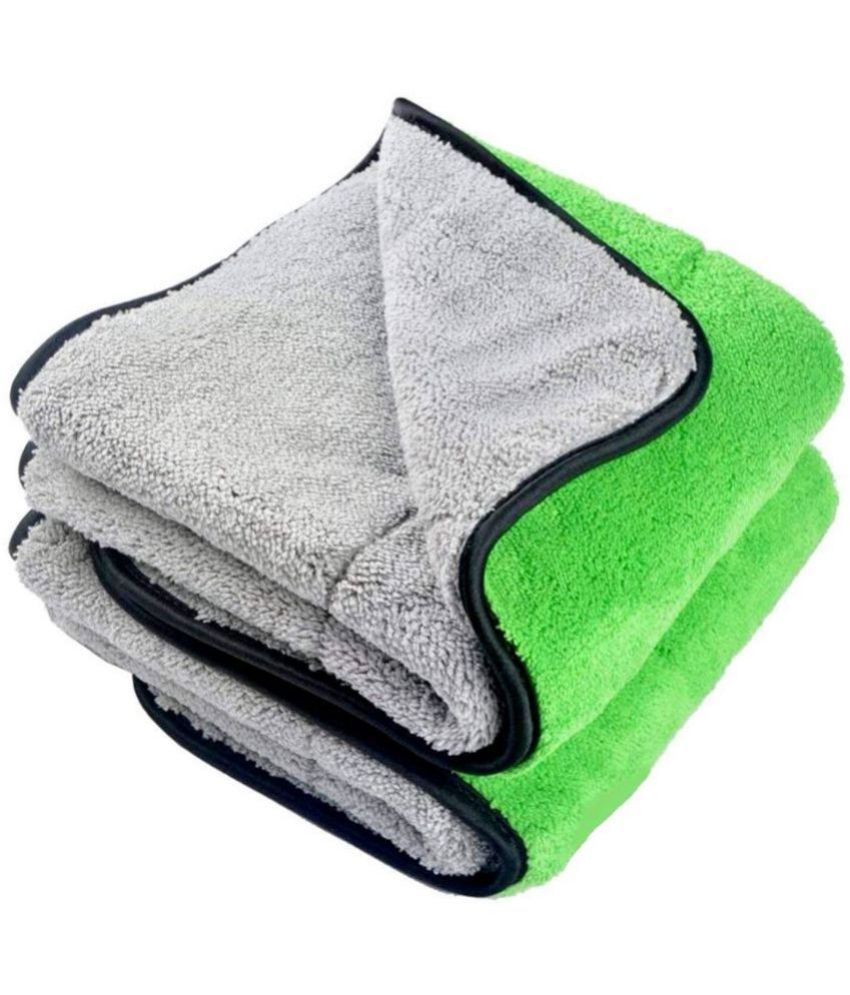     			Auto Hub Green 600 GSM Microfiber Cloth For Automobile ( Pack of 2 )