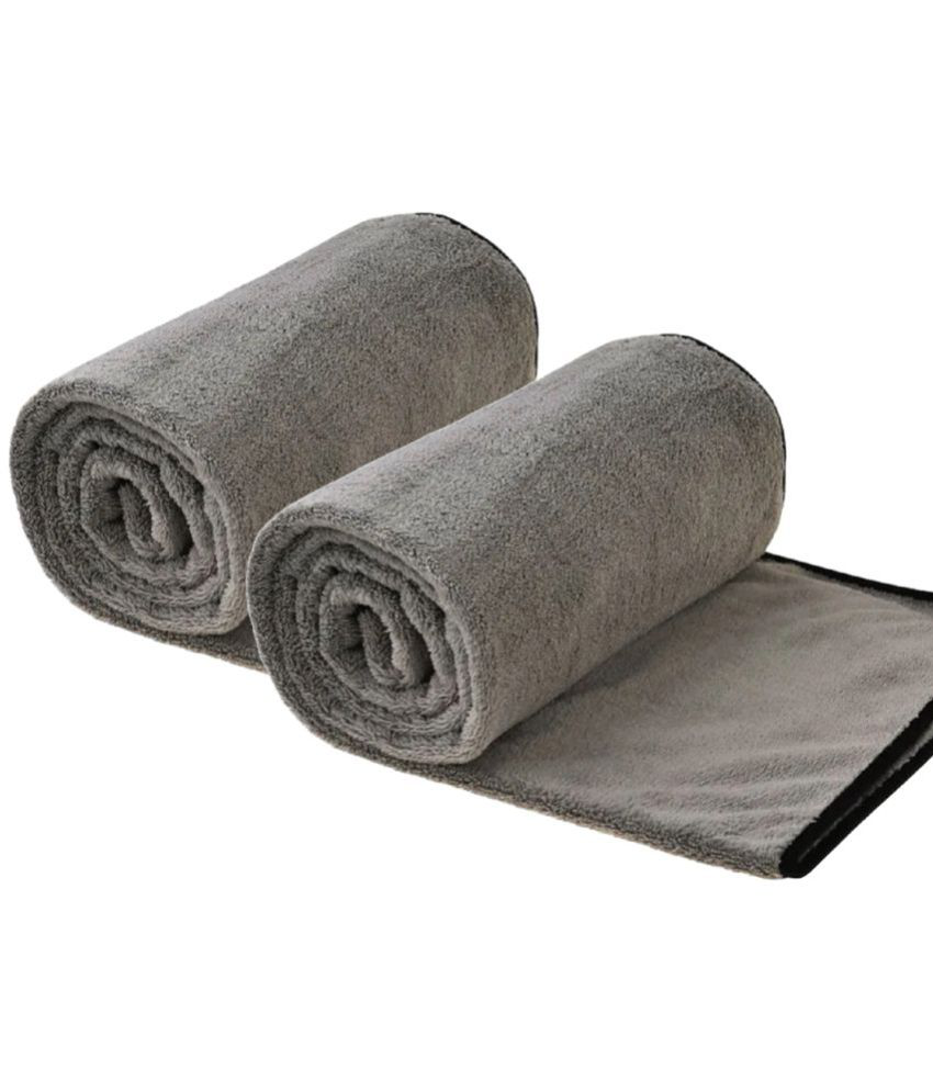     			Auto Hub Grey 500 GSM Microfiber Cloth For Automobile ( Pack of 2 )
