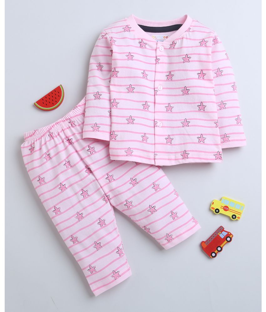     			BUMZEE Pink Cotton Baby Girl Shirt & Trouser ( Pack of 1 )