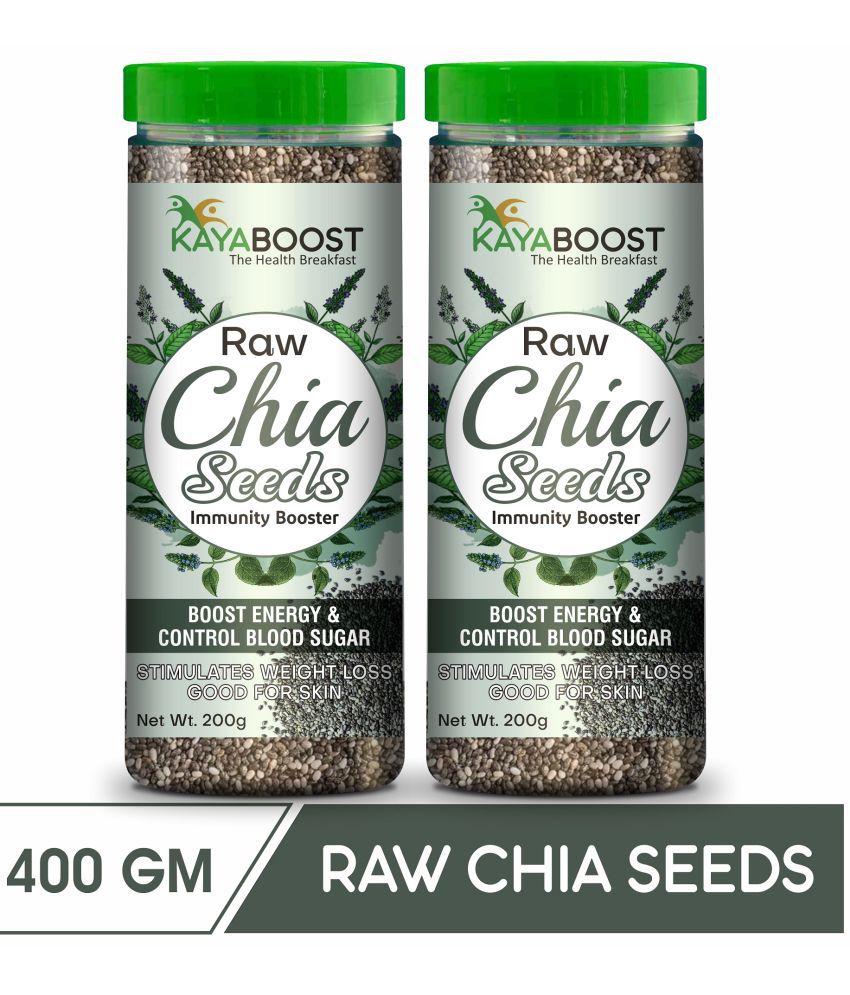     			KAYABOOST Raw Chia Seeds for Weight Loss with Omega 3, Pack of 2 (400 g)