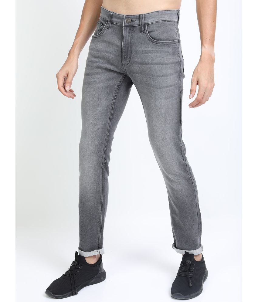     			Ketch Slim Fit Cuffed Hem Men's Jeans - Grey ( Pack of 1 )