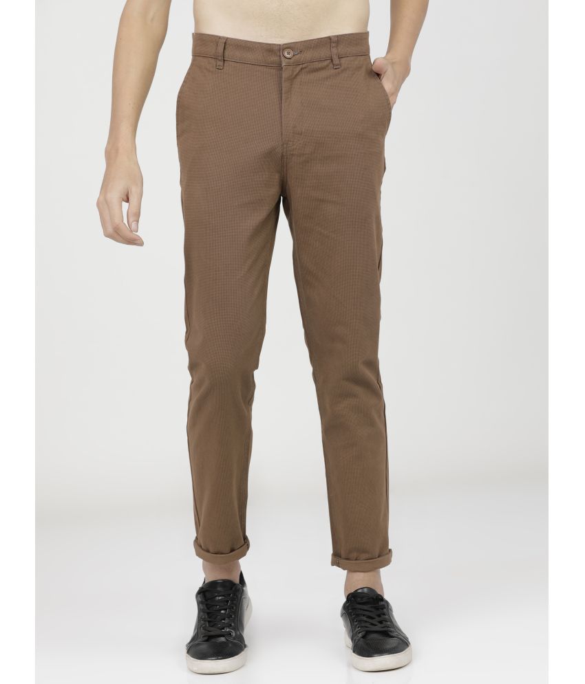     			Ketch Slim Flat Men's Formal Trouser - Brown ( Pack of 1 )