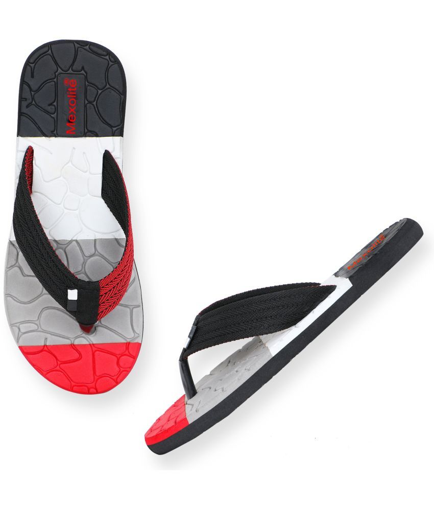     			Mexolite Red Men's Thong Flip Flop