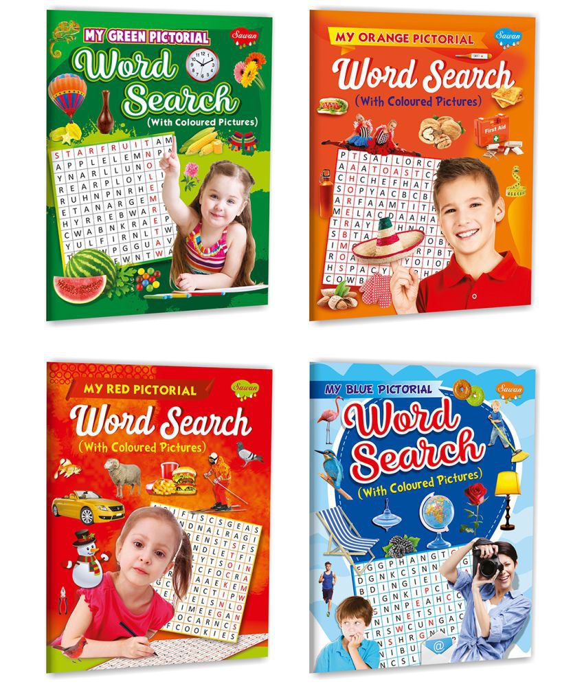     			My Green Pictorial Word Search, My Orange Pictorial Word Search, My Red Pictorial Word Search, My Blue Pictorial Word Search | Set Of 4 Pictorial Word Search With Coloured Pictures (Paperback, Manoj Publications Editorial Board)