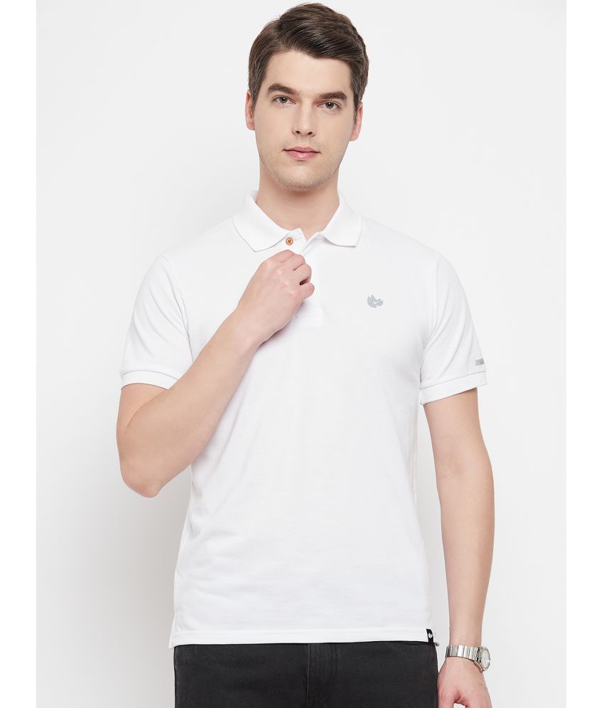     			NUEARTH Cotton Blend Regular Fit Solid Half Sleeves Men's Polo T Shirt - White ( Pack of 1 )