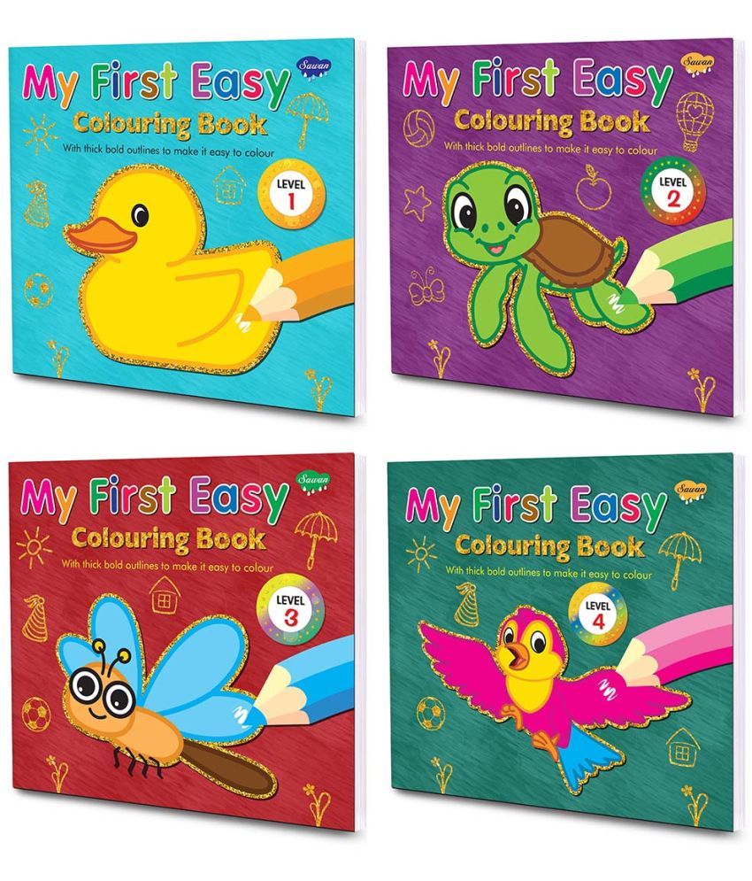     			Sawan Presents Set Of 4 My First Easy Colouring Books of Level-1,Level-2,Level-3 & Level-4