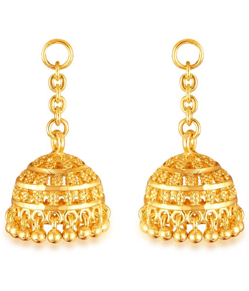     			VIVASTRI Golden Jhumki Earrings ( Pack of 1 )