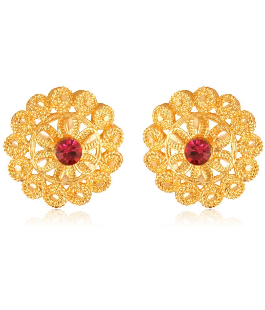     			VIVASTRI Golden Stud Earrings ( Pack of 1 )