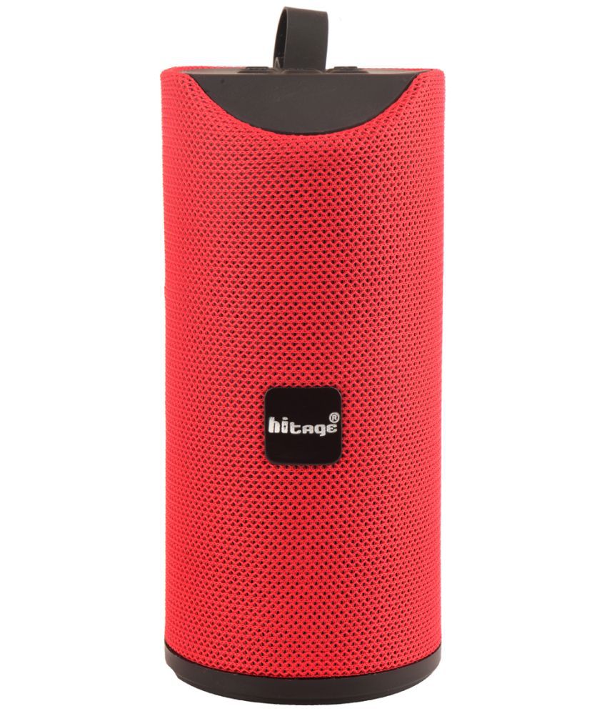     			hitage BT-5.1 Rocker Series 10 W Bluetooth Speaker Bluetooth V 5.1 with USB,SD card Slot,Aux Playback Time 4 hrs Red
