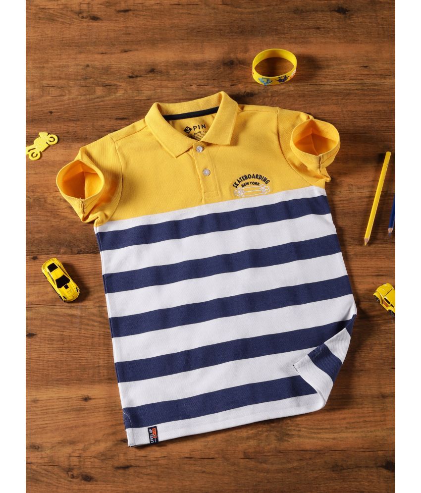     			3PIN Pack of 1 Boys Cotton T-Shirt ( Mustard )