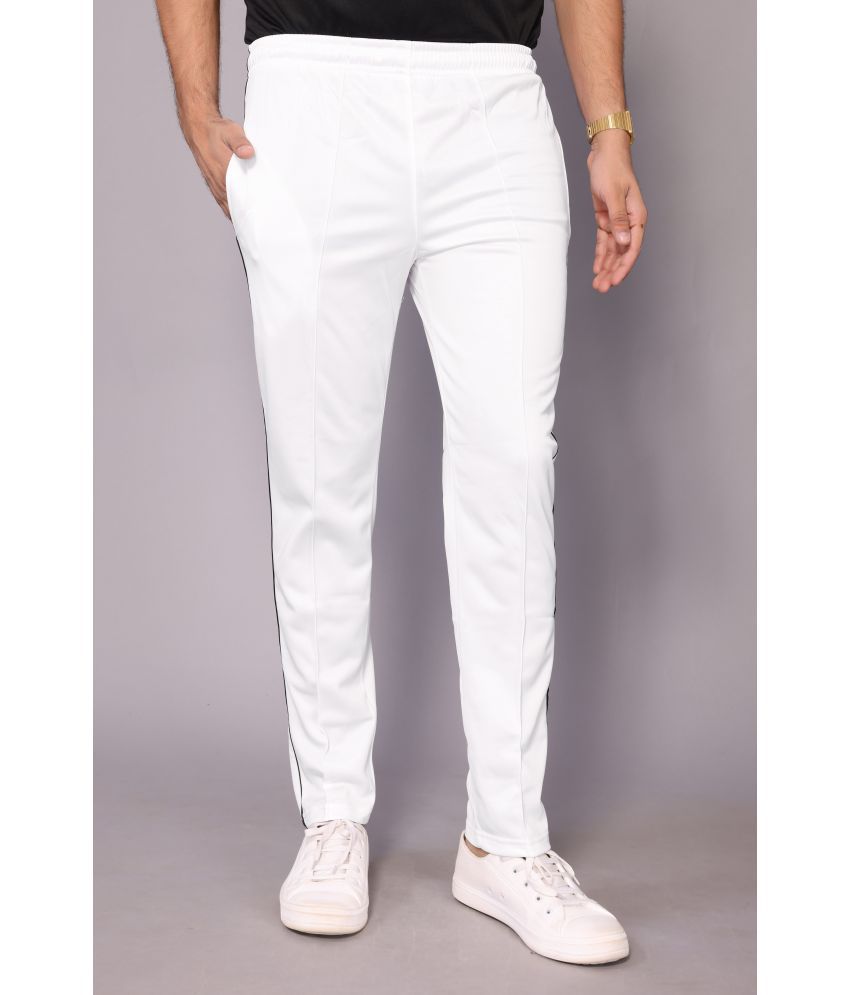     			Estro White Polyester Men's Trackpants ( Pack of 1 )