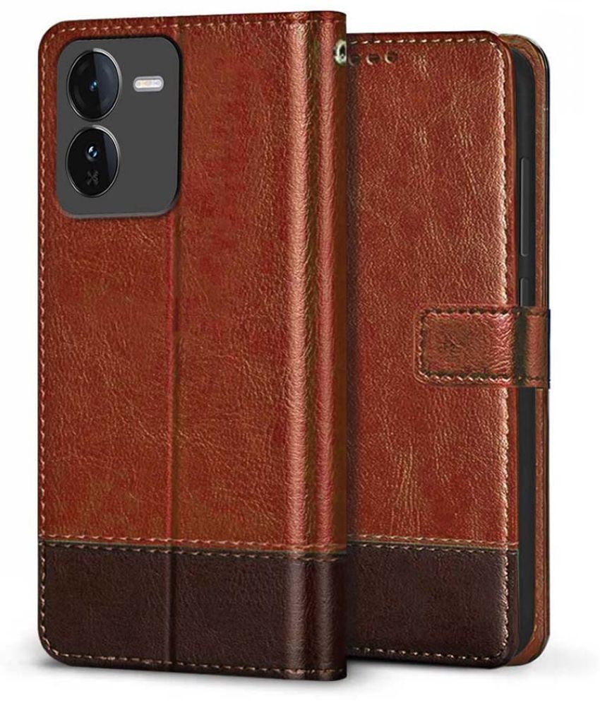    			Fashionury Brown Flip Cover Leather Compatible For iQOO Z9 5G ( Pack of 1 )