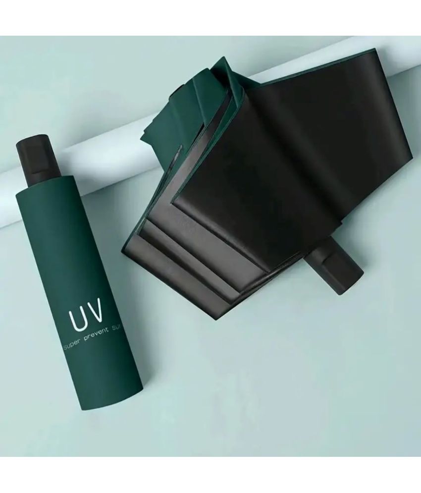     			Infispace Manual Umbrella For  Boys & Girls, UV-Rays Safe 23 Inch Large Size 3-Fold Umbrella,Green Color Umberallas For Sun & Rain